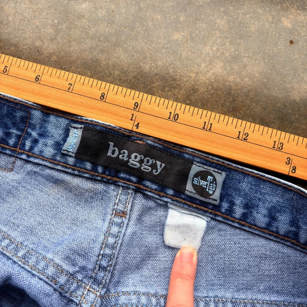 Vintage Levis SilverTab Baggy Jeans Mens 36 Blue Wide Leg Skater Denim 90s‎ 00s